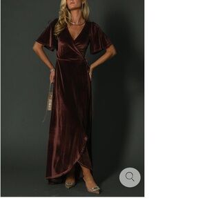 Baltic born velvet wrap dress